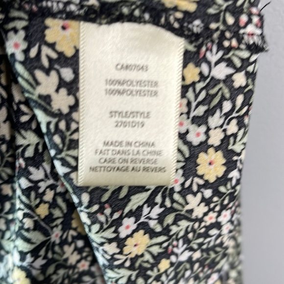 Max Studio NWT Misty Daisy Print Ruffle Ruched Midi Skirt Black Yellow Size S - Picture 10 of 13